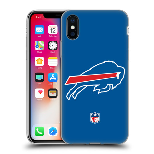 NFL Buffalo Bills Logo Plain Soft Gel Case for Apple iPhone X / iPhone XS