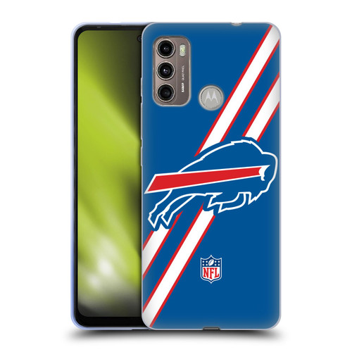 NFL Buffalo Bills Logo Stripes Soft Gel Case for Motorola Moto G60 / Moto G40 Fusion