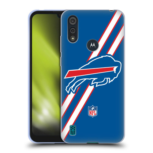NFL Buffalo Bills Logo Stripes Soft Gel Case for Motorola Moto E6s (2020)