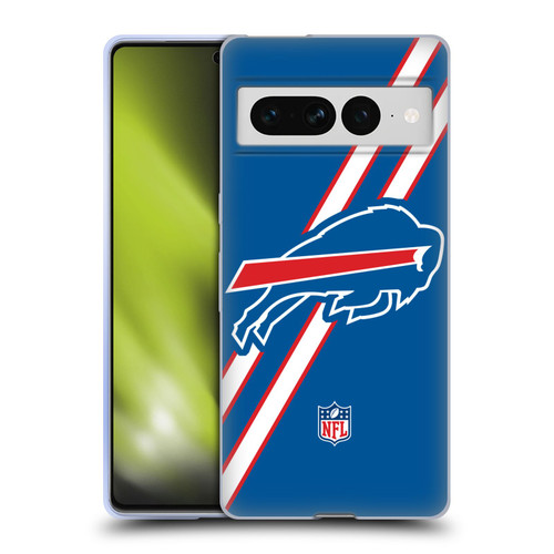 NFL Buffalo Bills Logo Stripes Soft Gel Case for Google Pixel 7 Pro