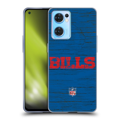 NFL Buffalo Bills Logo Distressed Look Soft Gel Case for OPPO Reno7 5G / Find X5 Lite