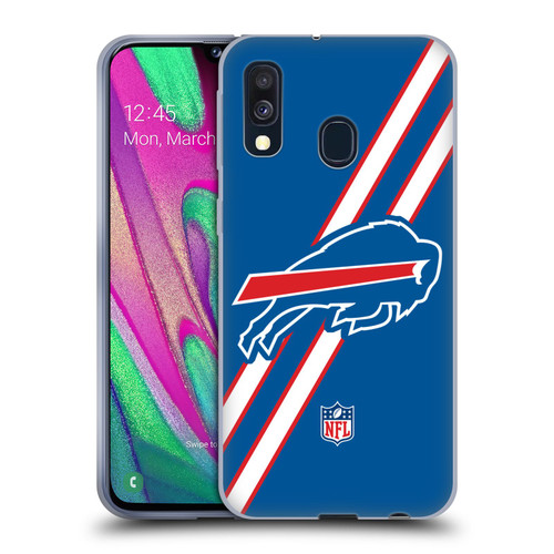 NFL Buffalo Bills Logo Stripes Soft Gel Case for Samsung Galaxy A40 (2019)