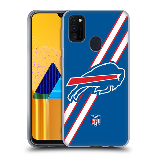 NFL Buffalo Bills Logo Stripes Soft Gel Case for Samsung Galaxy M30s (2019)/M21 (2020)