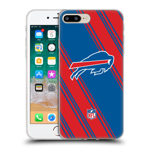 NFL Buffalo Bills Artwork Stripes Soft Gel Case for Apple iPhone 7 Plus / iPhone 8 Plus