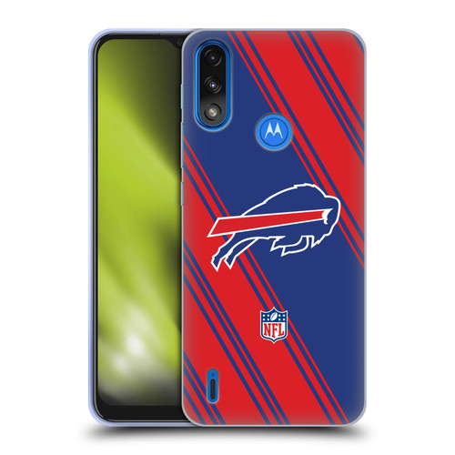 NFL Buffalo Bills Artwork Stripes Soft Gel Case for Motorola Moto E7 Power / Moto E7i Power