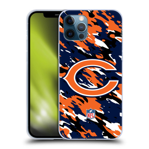 NFL Chicago Bears Logo Camou Soft Gel Case for Apple iPhone 12 / iPhone 12 Pro