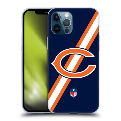 NFL Chicago Bears Logo Stripes Soft Gel Case for Apple iPhone 12 Pro Max