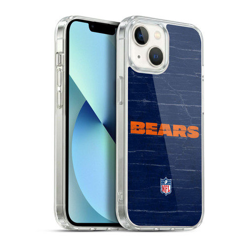 NFL Chicago Bears Logo Distressed Look Soft Gel Case for Apple iPhone 13