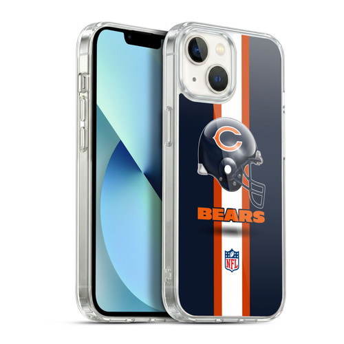NFL Chicago Bears Logo Helmet Soft Gel Case for Apple iPhone 13