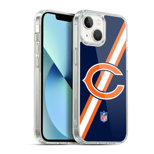 NFL Chicago Bears Logo Stripes Soft Gel Case for Apple iPhone 13