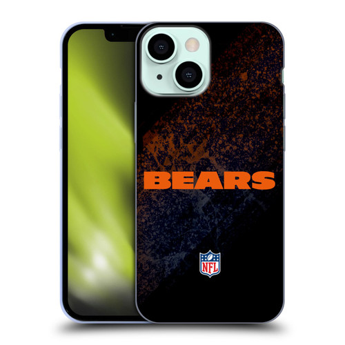 NFL Chicago Bears Logo Blur Soft Gel Case for Apple iPhone 13 Mini