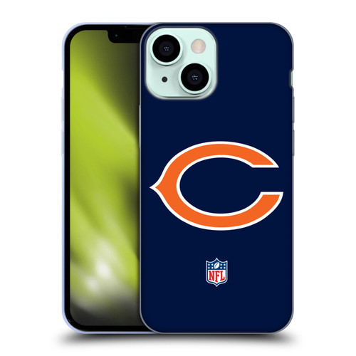 NFL Chicago Bears Logo Plain Soft Gel Case for Apple iPhone 13 Mini