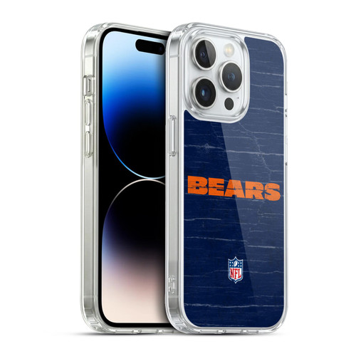 NFL Chicago Bears Logo Distressed Look Soft Gel Case for Apple iPhone 13 Pro