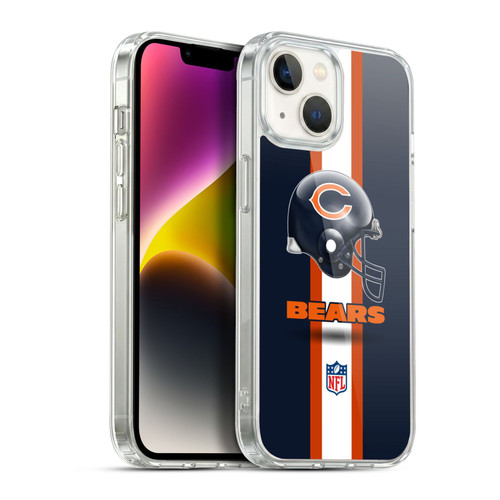 NFL Chicago Bears Logo Helmet Soft Gel Case for Apple iPhone 14