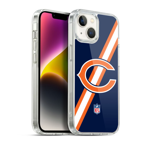 NFL Chicago Bears Logo Stripes Soft Gel Case for Apple iPhone 14