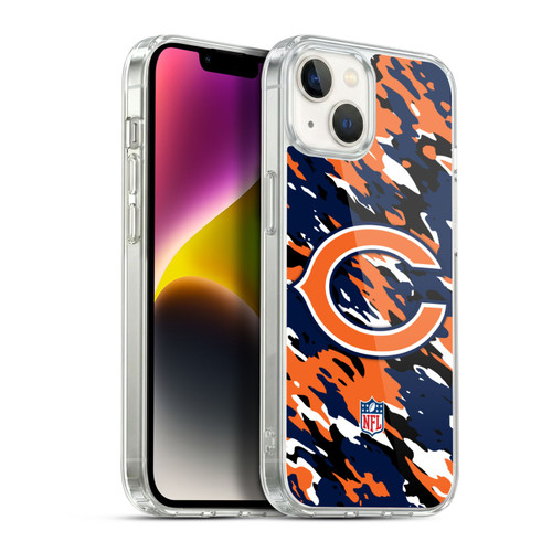 NFL Chicago Bears Logo Camou Soft Gel Case for Apple iPhone 14 Plus