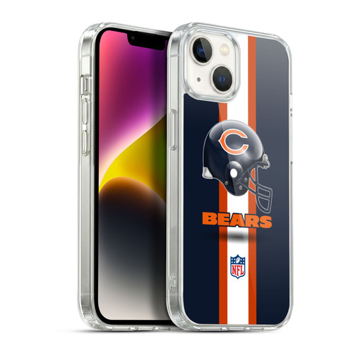NFL Chicago Bears Logo Helmet Soft Gel Case for Apple iPhone 14 Plus
