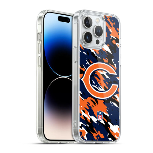 NFL Chicago Bears Logo Camou Soft Gel Case for Apple iPhone 14 Pro Max
