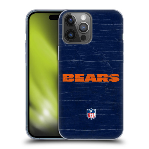 NFL Chicago Bears Logo Distressed Look Soft Gel Case for Apple iPhone 14 Pro Max