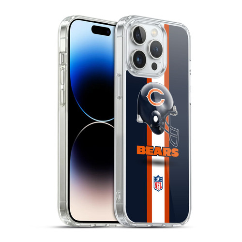 NFL Chicago Bears Logo Helmet Soft Gel Case for Apple iPhone 14 Pro Max