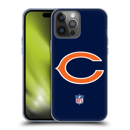 NFL Chicago Bears Logo Plain Soft Gel Case for Apple iPhone 14 Pro Max