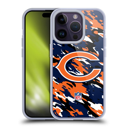 NFL Chicago Bears Logo Camou Soft Gel Case for Apple iPhone 14 Pro