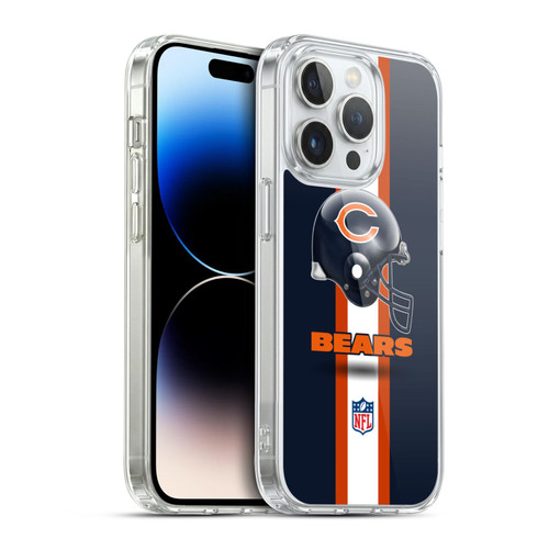 NFL Chicago Bears Logo Helmet Soft Gel Case for Apple iPhone 14 Pro