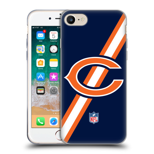 NFL Chicago Bears Logo Stripes Soft Gel Case for Apple iPhone 7 / 8 / SE 2020 & 2022 NFL Chicago Bears Logo Stripes Soft Gel Case for Apple iPhone 7 / 8 / SE 2020 & 2022