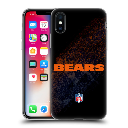 NFL Chicago Bears Logo Blur Soft Gel Case for Apple iPhone X / iPhone XS
