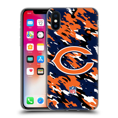 NFL Chicago Bears Logo Camou Soft Gel Case for Apple iPhone X / iPhone XS