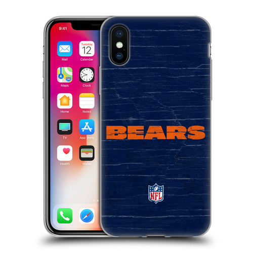 NFL Chicago Bears Logo Distressed Look Soft Gel Case for Apple iPhone X / iPhone XS