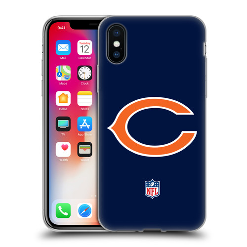 NFL Chicago Bears Logo Plain Soft Gel Case for Apple iPhone X / iPhone XS