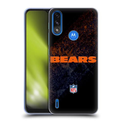 NFL Chicago Bears Logo Blur Soft Gel Case for Motorola Moto E7 Power / Moto E7i Power