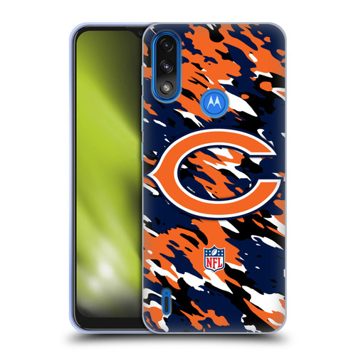 NFL Chicago Bears Logo Camou Soft Gel Case for Motorola Moto E7 Power / Moto E7i Power