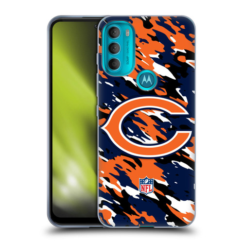 NFL Chicago Bears Logo Camou Soft Gel Case for Motorola Moto G71 5G