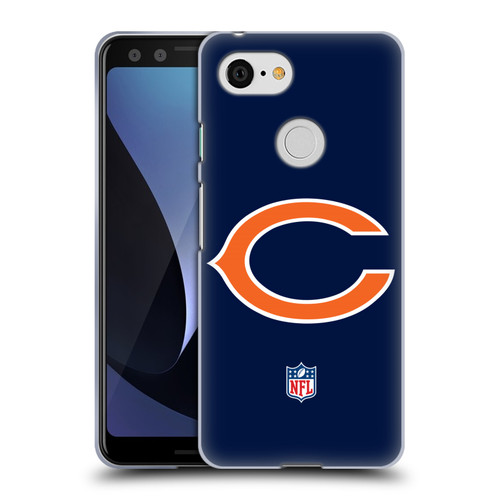 NFL Chicago Bears Logo Plain Soft Gel Case for Google Pixel 3