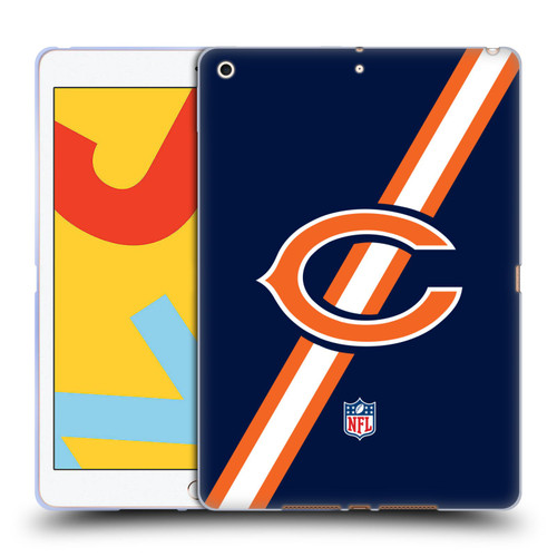 NFL Chicago Bears Logo Stripes Soft Gel Case for Apple iPad 10.2 2019/2020/2021