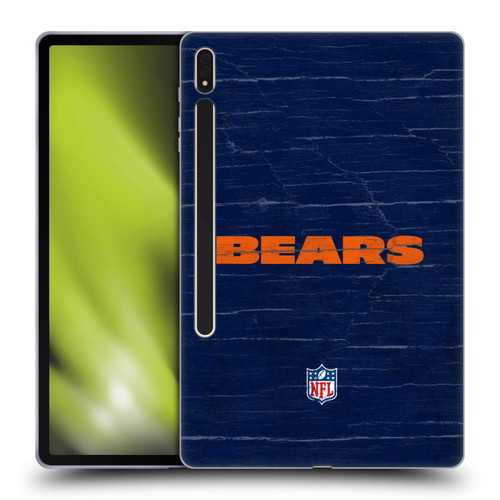 NFL Chicago Bears Logo Distressed Look Soft Gel Case for Samsung Galaxy Tab S8 Plus