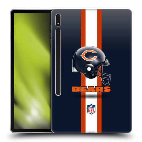 NFL Chicago Bears Logo Helmet Soft Gel Case for Samsung Galaxy Tab S8 Plus