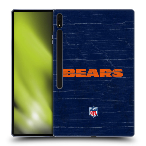 NFL Chicago Bears Logo Distressed Look Soft Gel Case for Samsung Galaxy Tab S8 Ultra