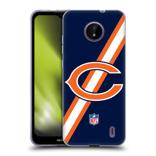 NFL Chicago Bears Logo Stripes Soft Gel Case for Nokia C10 / C20