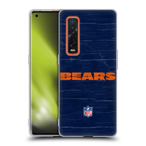 NFL Chicago Bears Logo Distressed Look Soft Gel Case for OPPO Find X2 Pro 5G