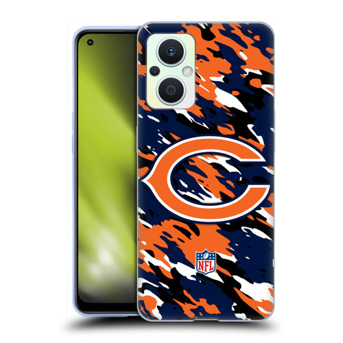 NFL Chicago Bears Logo Camou Soft Gel Case for OPPO Reno8 Lite
