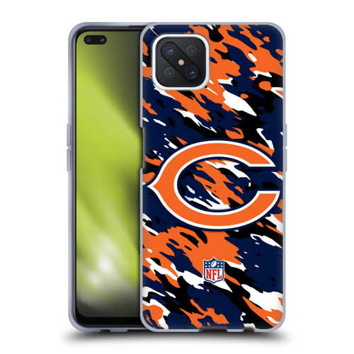 NFL Chicago Bears Logo Camou Soft Gel Case for OPPO Reno4 Z 5G