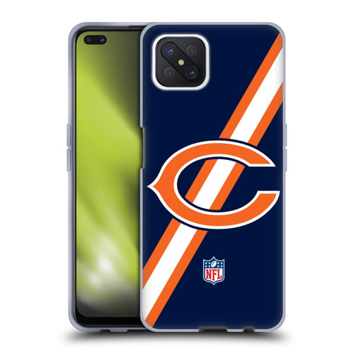 NFL Chicago Bears Logo Stripes Soft Gel Case for OPPO Reno4 Z 5G