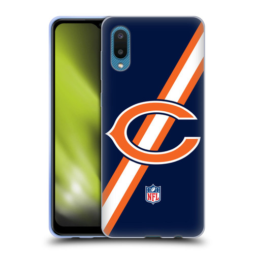 NFL Chicago Bears Logo Stripes Soft Gel Case for Samsung Galaxy A02/M02 (2021)
