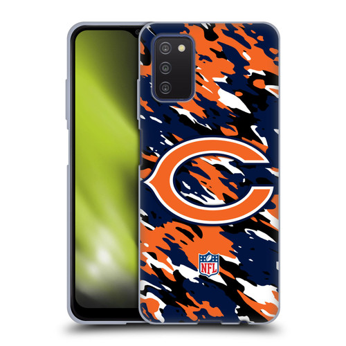 NFL Chicago Bears Logo Camou Soft Gel Case for Samsung Galaxy A03s (2021)