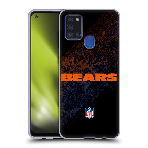 NFL Chicago Bears Logo Blur Soft Gel Case for Samsung Galaxy A21s (2020)