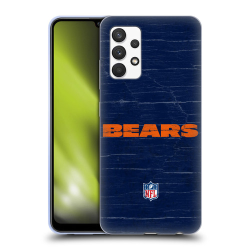 NFL Chicago Bears Logo Distressed Look Soft Gel Case for Samsung Galaxy A32 (2021)
