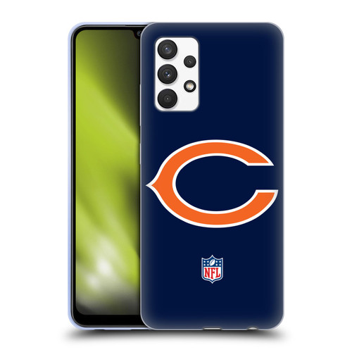 NFL Chicago Bears Logo Plain Soft Gel Case for Samsung Galaxy A32 (2021)